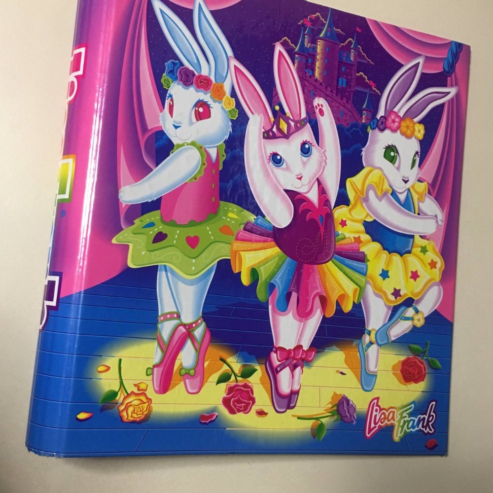 Lisa Frank Ballerina Bunnies 3 Ring Binder - Picture 5 of 10